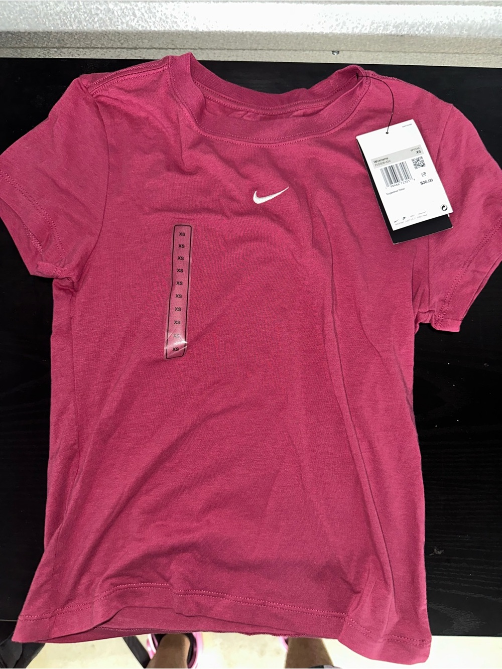 Nike The Nike Tee Women's Slim Fit Pink Crew Neck Short Sleeve T-Shirt XS
